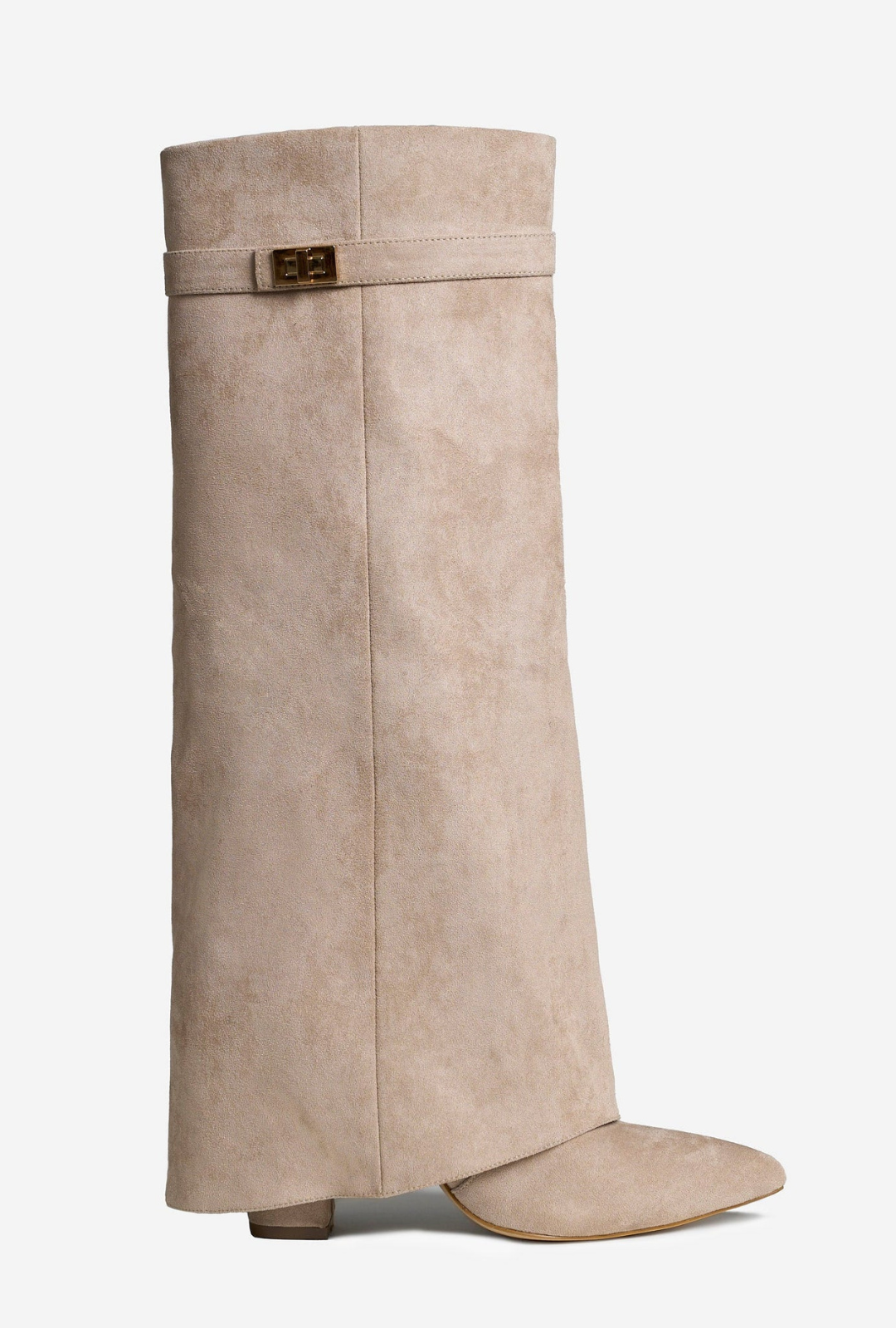 Botas Noemie de ante hasta la rodilla - Beige