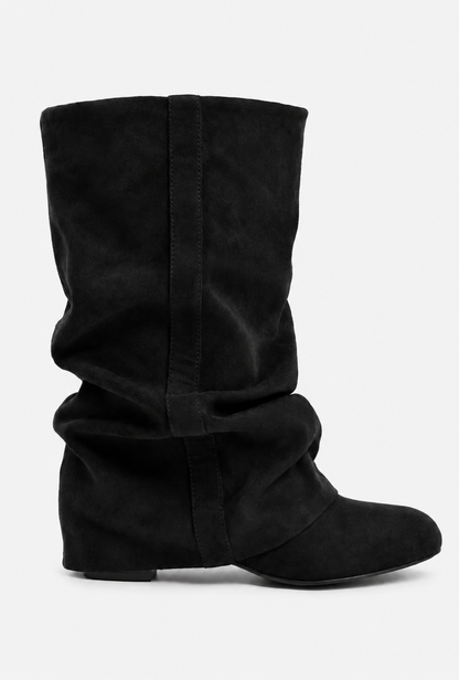 Botas de ante holgadas Emilia - Negro