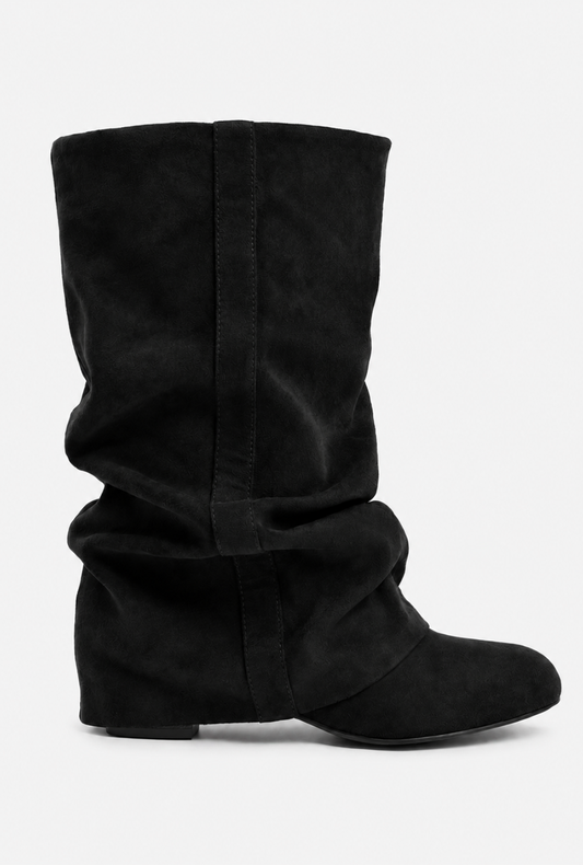 Botas de ante holgadas Emilia - Negro