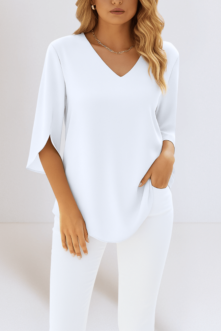 Emilie V hals Bluse 2