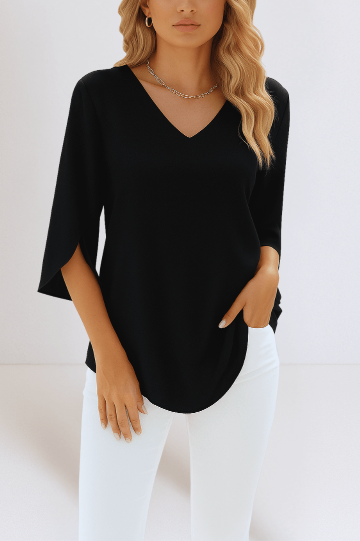 Emilie V hals Bluse 3