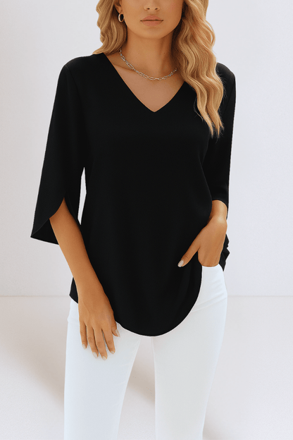 Emilie V hals Bluse 3