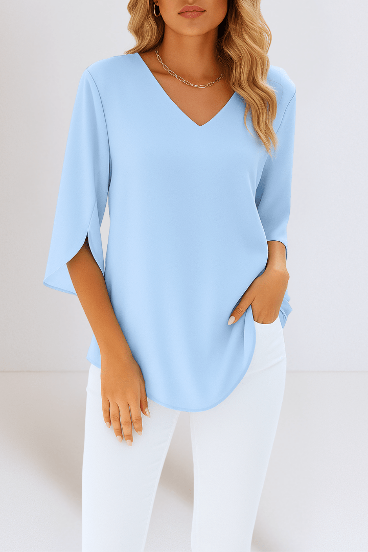 Emilie V hals Bluse