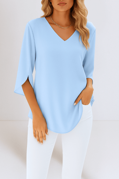 Emilie V hals Bluse