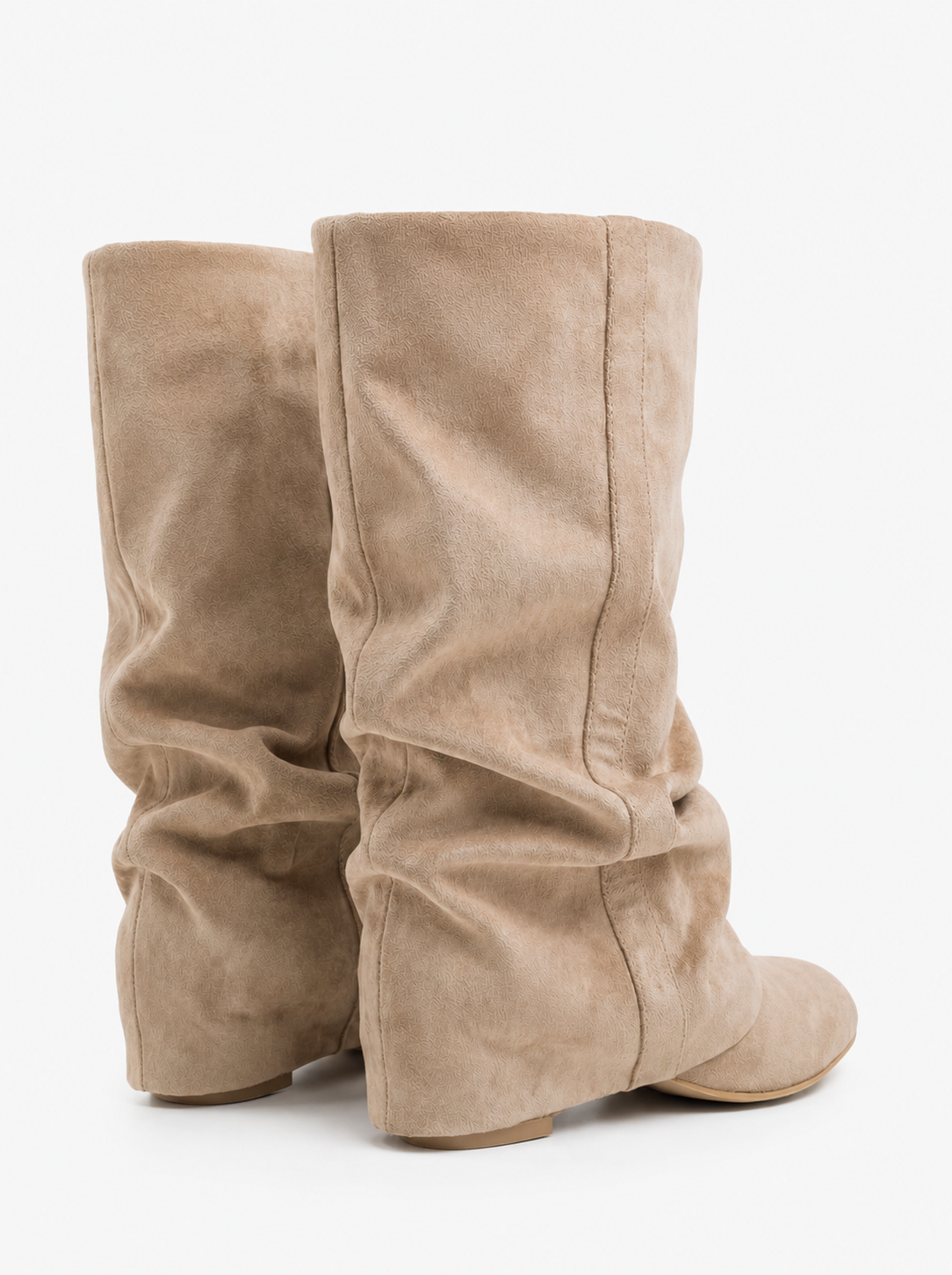 Slouchy boots beige 4