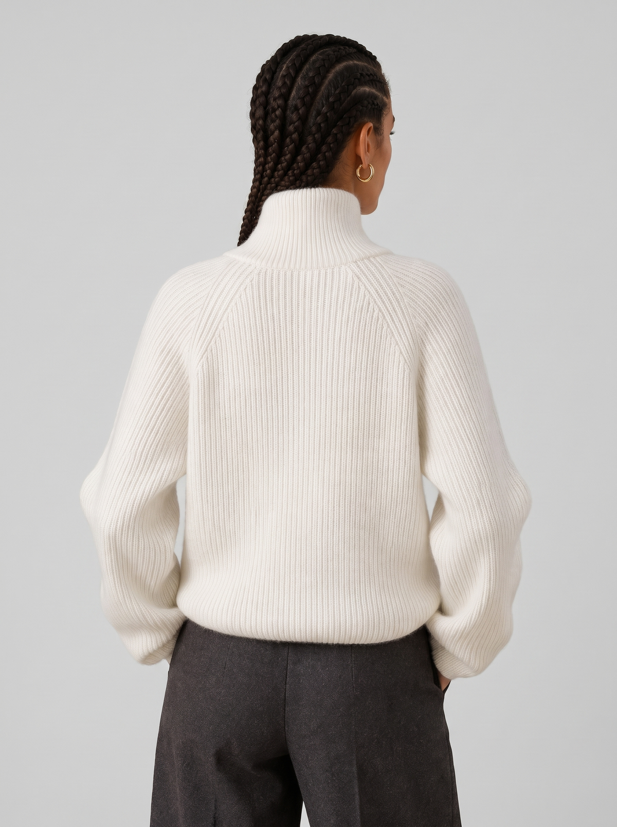 Women's Quarter Zip Knit Sweater - Layering Pullover