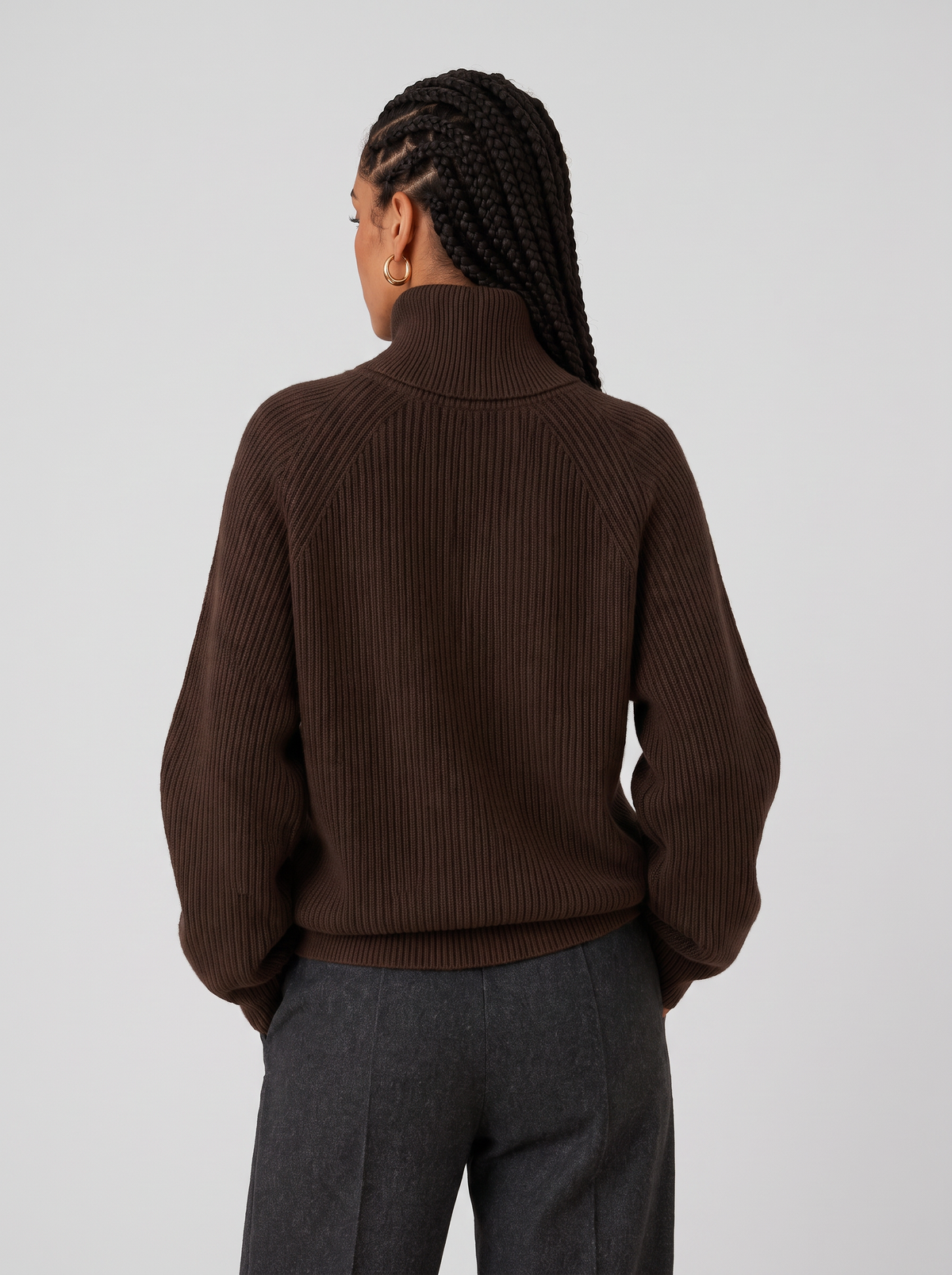 Women's Quarter Zip Knit Sweater - Layering Pullover