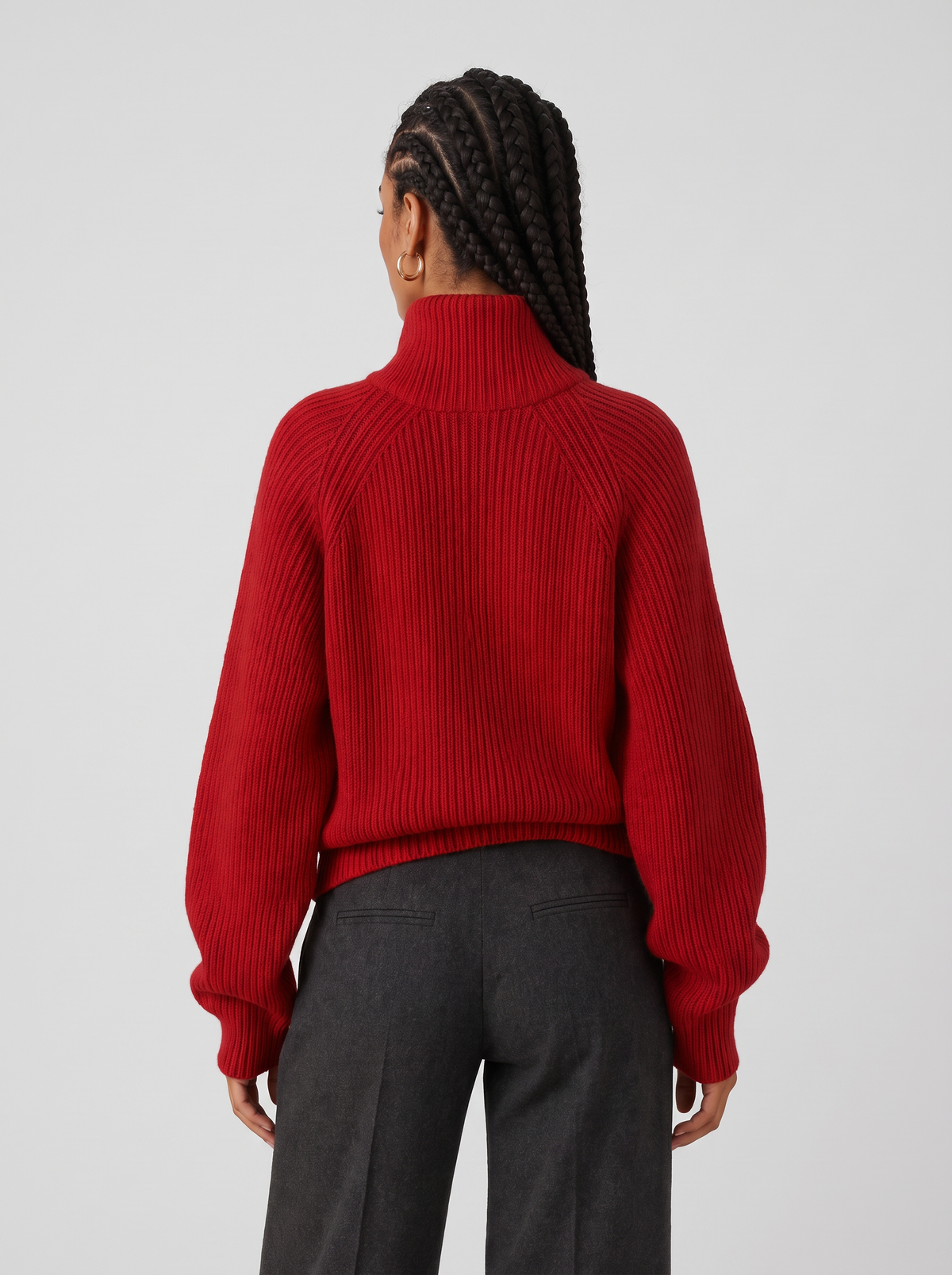 Women's Quarter Zip Knit Sweater - Layering Pullover